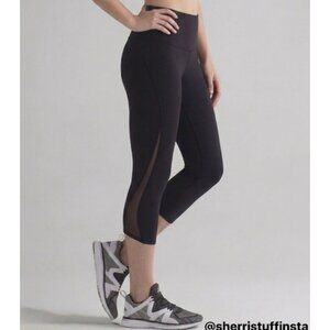 EXCELLENT Lululemon Train Times Crop 17" Black Luxtreme High-Rise Leggings 6